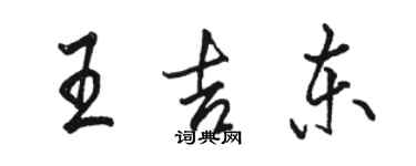 骆恒光王吉东行书个性签名怎么写