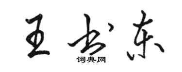 骆恒光王书东行书个性签名怎么写