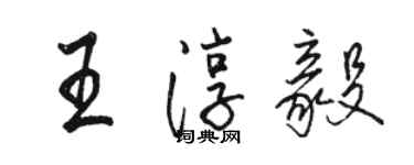 骆恒光王淳毅行书个性签名怎么写