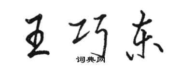 骆恒光王巧东行书个性签名怎么写