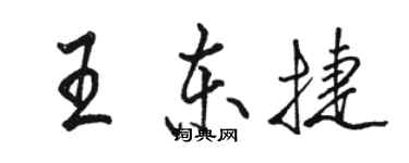 骆恒光王东捷行书个性签名怎么写