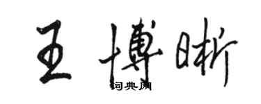 骆恒光王博晰行书个性签名怎么写