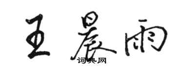 骆恒光王晨雨行书个性签名怎么写