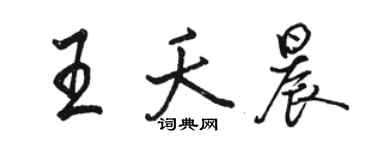 骆恒光王夭晨行书个性签名怎么写