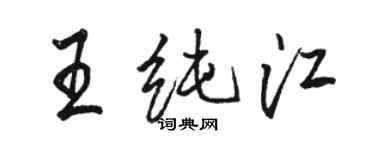 骆恒光王纯江行书个性签名怎么写