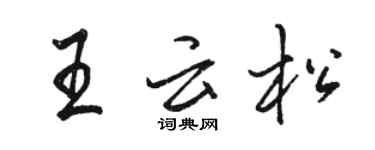 骆恒光王云松行书个性签名怎么写