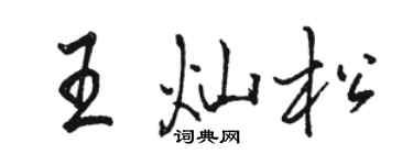 骆恒光王灿松行书个性签名怎么写