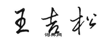 骆恒光王吉松行书个性签名怎么写