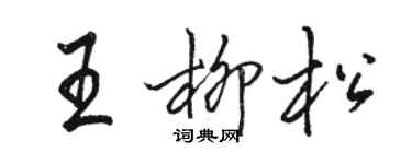 骆恒光王柳松行书个性签名怎么写