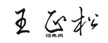骆恒光王正松行书个性签名怎么写
