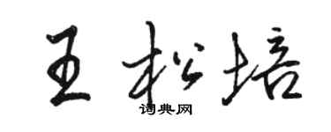 骆恒光王松培行书个性签名怎么写