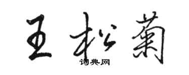 骆恒光王松菊行书个性签名怎么写
