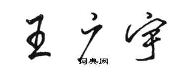 骆恒光王广宇行书个性签名怎么写