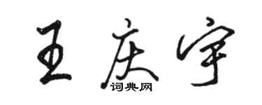 骆恒光王庆宇行书个性签名怎么写