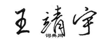 骆恒光王靖宇行书个性签名怎么写