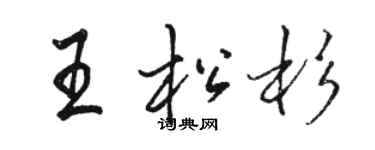 骆恒光王松杉行书个性签名怎么写
