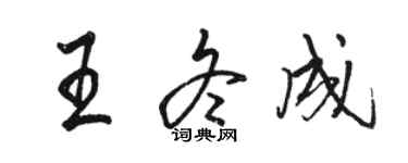 骆恒光王冬成行书个性签名怎么写