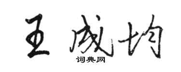 骆恒光王成均行书个性签名怎么写
