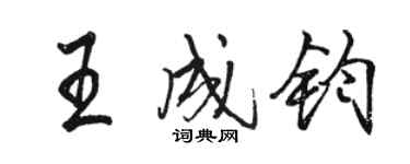 骆恒光王成钧行书个性签名怎么写