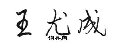 骆恒光王尤成行书个性签名怎么写