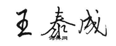 骆恒光王泰成行书个性签名怎么写