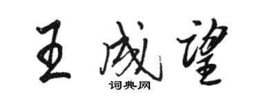 骆恒光王成望行书个性签名怎么写