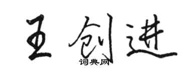 骆恒光王创进行书个性签名怎么写
