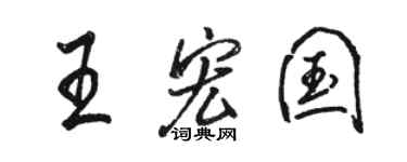 骆恒光王宏国行书个性签名怎么写