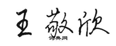 骆恒光王敬欣行书个性签名怎么写