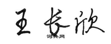 骆恒光王长欣行书个性签名怎么写