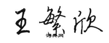 骆恒光王繁欣行书个性签名怎么写