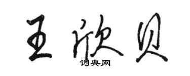 骆恒光王欣贝行书个性签名怎么写