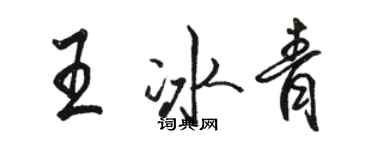 骆恒光王冰青行书个性签名怎么写