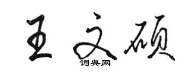 骆恒光王文硕行书个性签名怎么写