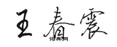 骆恒光王春震行书个性签名怎么写