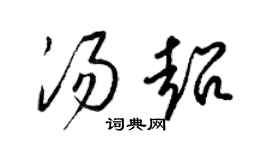 梁锦英汤超草书个性签名怎么写