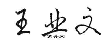 骆恒光王业文行书个性签名怎么写