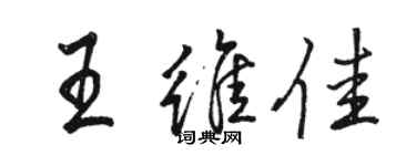 骆恒光王维佳行书个性签名怎么写