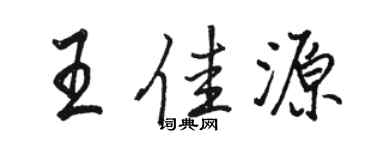 骆恒光王佳源行书个性签名怎么写