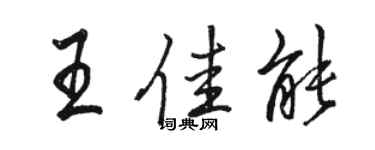 骆恒光王佳能行书个性签名怎么写