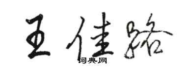 骆恒光王佳路行书个性签名怎么写
