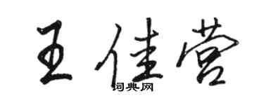 骆恒光王佳营行书个性签名怎么写