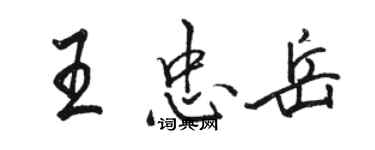 骆恒光王忠岳行书个性签名怎么写