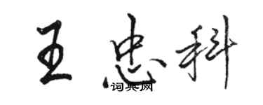 骆恒光王忠科行书个性签名怎么写
