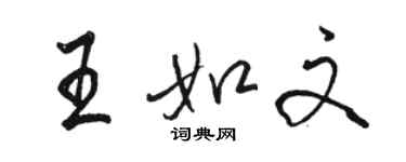 骆恒光王如文行书个性签名怎么写