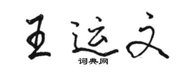 骆恒光王运文行书个性签名怎么写