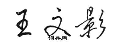 骆恒光王文影行书个性签名怎么写