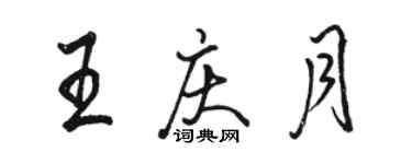 骆恒光王庆月行书个性签名怎么写