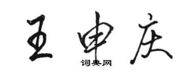 骆恒光王申庆行书个性签名怎么写