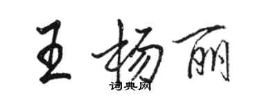 骆恒光王杨丽行书个性签名怎么写